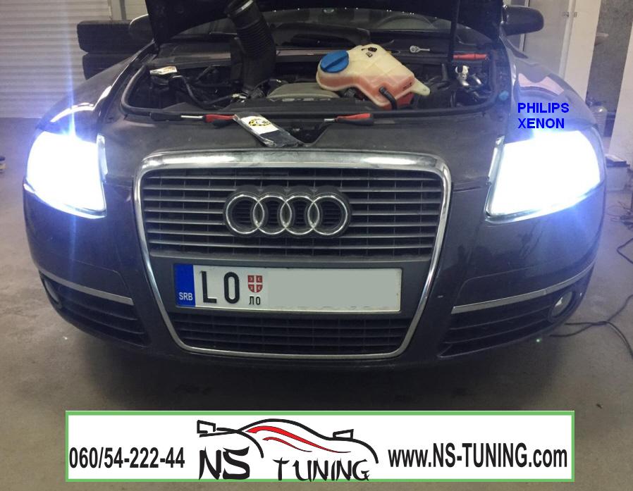 audi a6 c6 xenon svetla h7 philips ugradnja novi sad